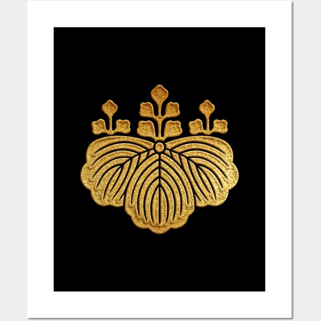 Gold Gosan no Kiri Kamon Wall Art by Takeda_Art